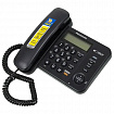 Телефон PANASONIC KX-TS2358RUB, черный, память 50 номеров, АОН, спикерфон, ЖК дисплей с часами, тональный / импульсный режим