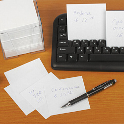 Блок для записей в боксе, 9х9х9 см, плотность 80 г/м2, белизна 95-98%, BRAUBERG, 122223