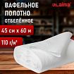 Полотно ВАФЕЛЬНОЕ отбеленное, рулон 0,45х60 м, плотность 110 (±10) г/м2, LAIMA, 607518, ГС