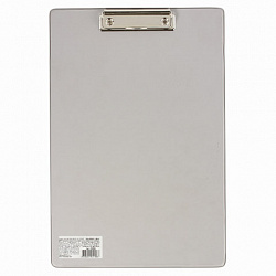 Доска-планшет BRAUBERG "Comfort" с прижимом А4 (230х350 мм), картон/ПВХ, РОССИЯ, СЕРАЯ, 222661