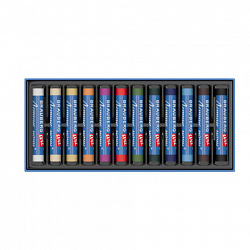 Пастель сухая художественная BRAUBERG ART "Летние ночи", 12 цветов, круглое сечение, 182089