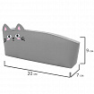 Пенал ЮНЛАНДИЯ ЮНИОР, 1 отделение, искусственная кожа, "Gray kitty", 20х9х7 см, 273819