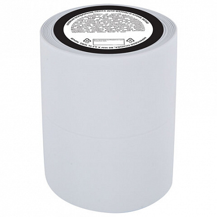 Клейкая лента бордюрная для ванны и кухни 80 мм х 3,2 м, белая, акриловая основа, WBZ (ВБЗ), 700428