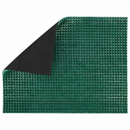 Коврик придверный 45х60 см, ЗЕЛЕНЫЙ пластиковый грязезащитный, толщина 10 мм, "ТРАВКА", PRIMILA (ПРИМИЛА), 701065