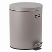 Ведро мусорное с педалью 12 литров "Classic", СЕРОЕ МАТОВОЕ, металлическое, со съемным внутренним ведром, LAIMA, 604944