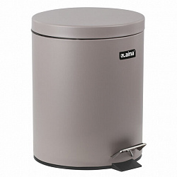 Ведро мусорное с педалью 12 литров "Classic", СЕРОЕ МАТОВОЕ, металлическое, со съемным внутренним ведром, LAIMA, 604944