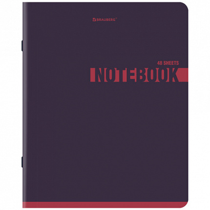 Тетрадь А5, 48 л., BRAUBERG, скоба, клетка, SoftTouch, "NoteColor", (микс в спайке), 405326