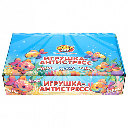 Игрушка-антистресс "РЫБКА", 11 см, ассорти 4 цвета, дисплей, JOLLY JOT (ДЖОЛЛИ ДЖОТ), 665813