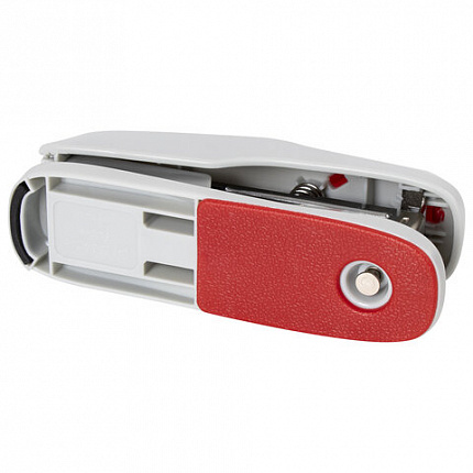 Степлер №24/6, 26/6 BRAUBERG "Extra", до 30 листов, серо-красный, 229088