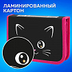 Пенал ПИФАГОР, 1 отделение, ламинированный картон, 19х11 см, "Dark kitten", 273467