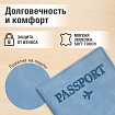 Обложка для паспорта "Passport Map", мягкая экокожа, голубая, STAFF, 238877