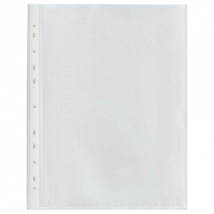 Папки-файлы перфорированные А4 BRAUBERG "EXTRA 700", КОМПЛЕКТ 50 шт., матовые, ПЛОТНЫЕ, 70 мкм, 229667