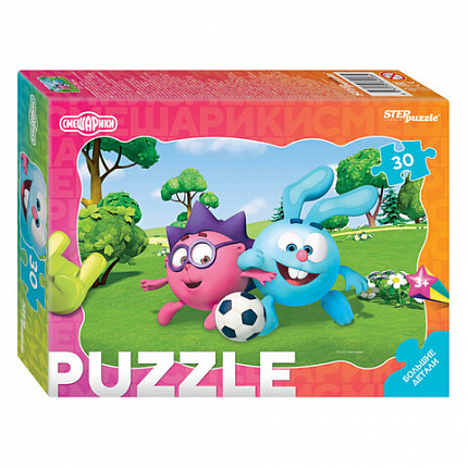 Пазл картонный 30 элементов, "МАКСИ-ПАЗЛЫ", АССОРТИ, поле 27х18 см