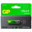 Батарейки КОМПЛЕКТ 8 шт., GP Ultra Plus G-Tech, AA (LR6), алкалиновые, пальчиковые, 15AUPA21-2CRB8