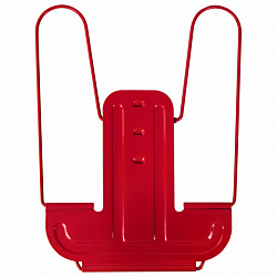 Подставка для книг и учебников BRAUBERG LINE+, металлическая, красная, европодвес, 238070