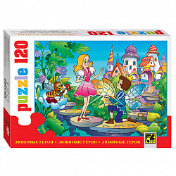 Пазл картонный 120 элементов, Любимые герои, АССОРТИ, поле 23х16,5 см, STEP PUZZLE