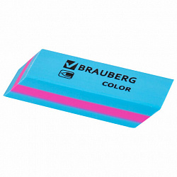 Ластики BRAUBERG "Color", НАБОР 3 штуки, 55х15х13 мм, прямоугольные, скошенные, блистер, 272672