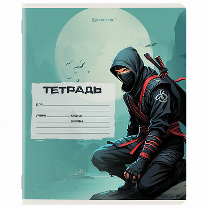 Тетрадь 12 л. BRAUBERG клетка, обложка картон, МИКС-3, 107270