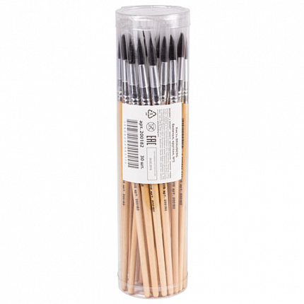 Кисть BRAUBERG, белка, круглая, № 5, 200182