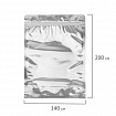 Пакеты дой-пак с замком ZIP LOCK, металлизированная + прозрачная стенка, 140х200 + 40 мм, КОМПЛЕКТ 100 штук, 70 мкм, BRAUBERG, 700684