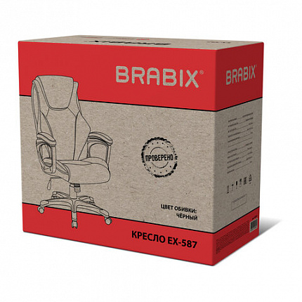Кресло BRABIX PREMIUM "Credo EX-587", рециклированная кожа, черное, 532977