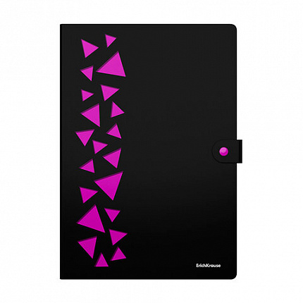 Папка-органайзер на кнопке 4 отделения, ERICH KRAUSE "Matt Accent", 600 мкм, до 150 л, А4, ассорти, 61210