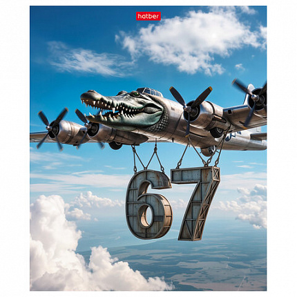 Тетрадь А5 48л. HATBER скоба, клетка, обложка картон, 6-7 (Сикс-Севен) Выпуск №1 (мик, 48Т5В1