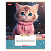 Тетрадь 12 л., HATBER клетка, обложка картон, "Мы - котики!" (микс в спайке), 086195, 12Т5В1