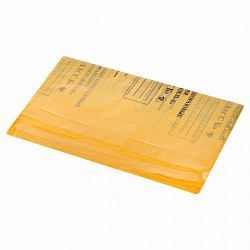 Пакеты для медицинских отходов КОМПЛЕКТ 100 шт., класс Б (желтые) 5 л, 33х30 см, 10 мкм, ПТП "Киль"