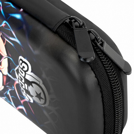 Пенал ЮНЛАНДИЯ, 1 отделение, 1 откидная планка, карман, EVA покрытие soft-touch, 22х10х5 см, "Soccer Club", 273186