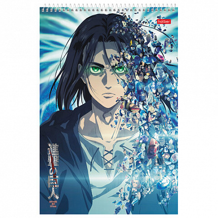 Альбом д/рис. А4 30л., спираль, обложка картон, HATBER, 205х300мм, Атака Титанов (микс), 30А4Всп