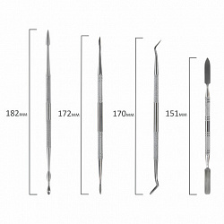 Стеки для лепки и моделирования металлические НАБОР 4 шт., BRAUBERG ART CLASSIC, 271171