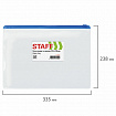 Папка-конверт на молнии А4 (335х238 мм), карман для визиток, прозрачная, 0,12 мм, STAFF, 229547