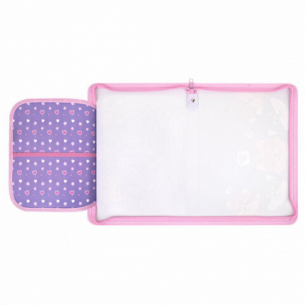 Папка для труда на молнии ЮНЛАНДИЯ А4, 1 отделение, откидная планка, органайзер, "Best fellows", 273392