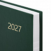 Ежедневник датированный 2027 145х215 мм, А5, STAFF, обложка бумвинил, зеленый, 117815