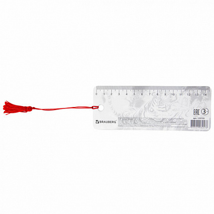 Закладка для книг 3D, BRAUBERG, объемная, "Бенгальский тигр", с декоративным шнурком-завязкой, 125755