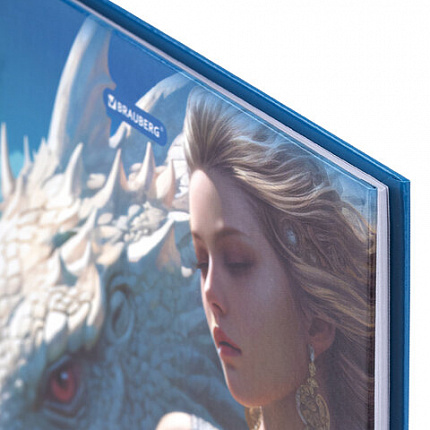 Дневник 1-11 класс 40 л., твердый, BRAUBERG, глянцевая ламинация, "Девушка с драконом", 107167