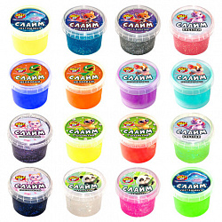 Слайм МИКС, 100 г, АССОРТИ, 8 видов, JOLLY JOT (ДЖОЛЛИ ДЖОТ), 667321