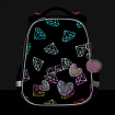 Ранец BRAUBERG LUMINOUS, 2 отделения, с брелоком, "Diamonds", СВЕТЯЩИЙСЯ РИСУНОК, 38х29х16 см, 272070