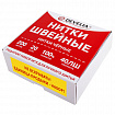 Нитки швейные 40 ЛШ, 200 м, полиэстер, НАБОР 20 шт., черные, в ПОДАРОК иглы, DEVELIA (Девелиа), 609622