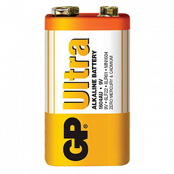 Батарейка 1 шт., GP Ultra G-Tech, Крона (6LR61, 6LF22, 1604A), алкалиновая, блистер, 1604AU-5CR1