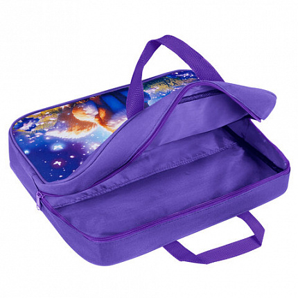 Папка на молнии с ручками BRAUBERG KIDS А4, 1 отделение, полиэстер, 80 мм, "Chilling fox", 274512