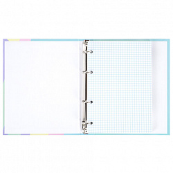 Тетрадь на кольцах А5 175х215 мм, 120 л., твердый картон, клетка, BRAUBERG, кросс-серия PASTEL, 405198