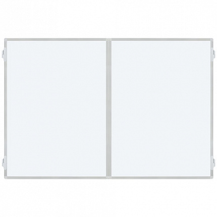 Доска магнитно-маркерная 3-элементная, 100х150/300 см, Польша, Гарантия 10 ЛЕТ, белая, BRAUBERG, 238035