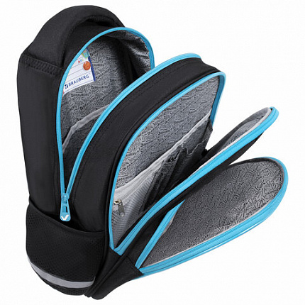 Рюкзак BRAUBERG OPTIMA, 2 отделения, с брелоком, "Открытый космос", 36х27х18 см, 272095