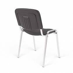 Стул для персонала и посетителей "ИЗО", хромированный каркас, ткань серая С-73, В-40