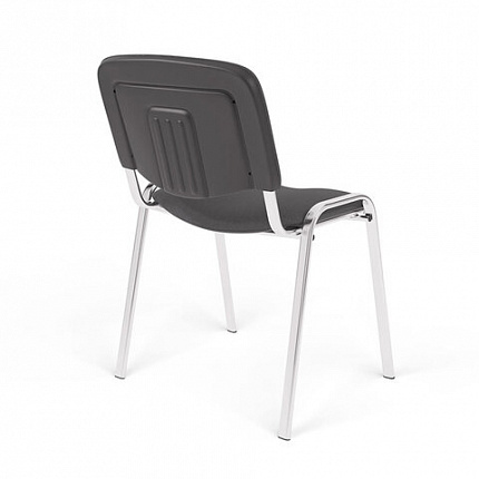 Стул для персонала и посетителей "ИЗО", хромированный каркас, ткань серая С-73, В-40