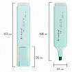 Текстовыделитель BRAUBERG "ORIGINAL PASTEL", БИРЮЗОВЫЙ, линия 1-5 мм, 151694