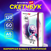Скетчбук для маркеров 120 г/м2, 148х210 мм, 60 л., твердая обложка, резинка, BRAUBERG ART PREMIERE, Аниме, 115102