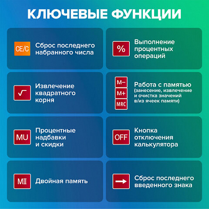 Калькулятор настольный BRAUBERG EXTRA-12-WR (206x155 мм), 12 разрядов, двойное питание, БОРДОВЫЙ, 250484